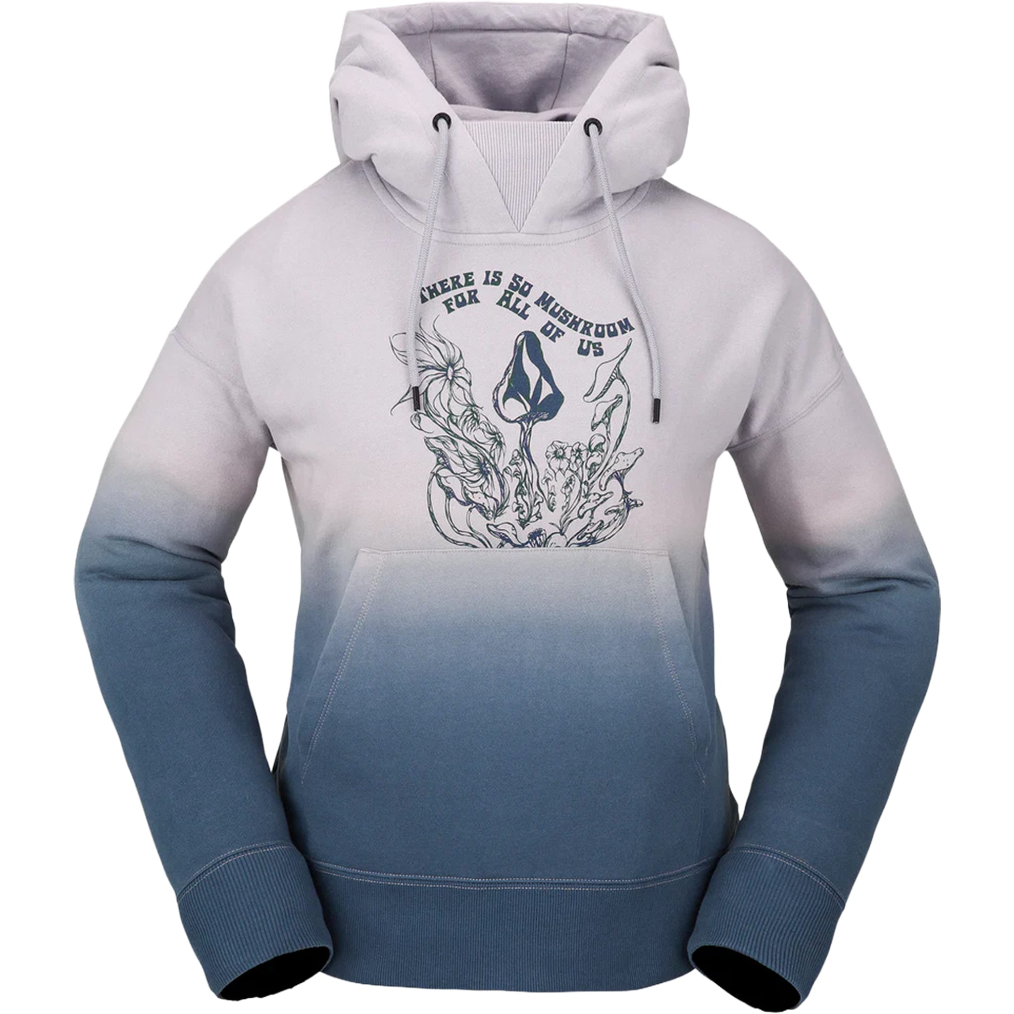 Volcom Vol Peak Fleece Hoodie Petrol Blue Womens Thermal