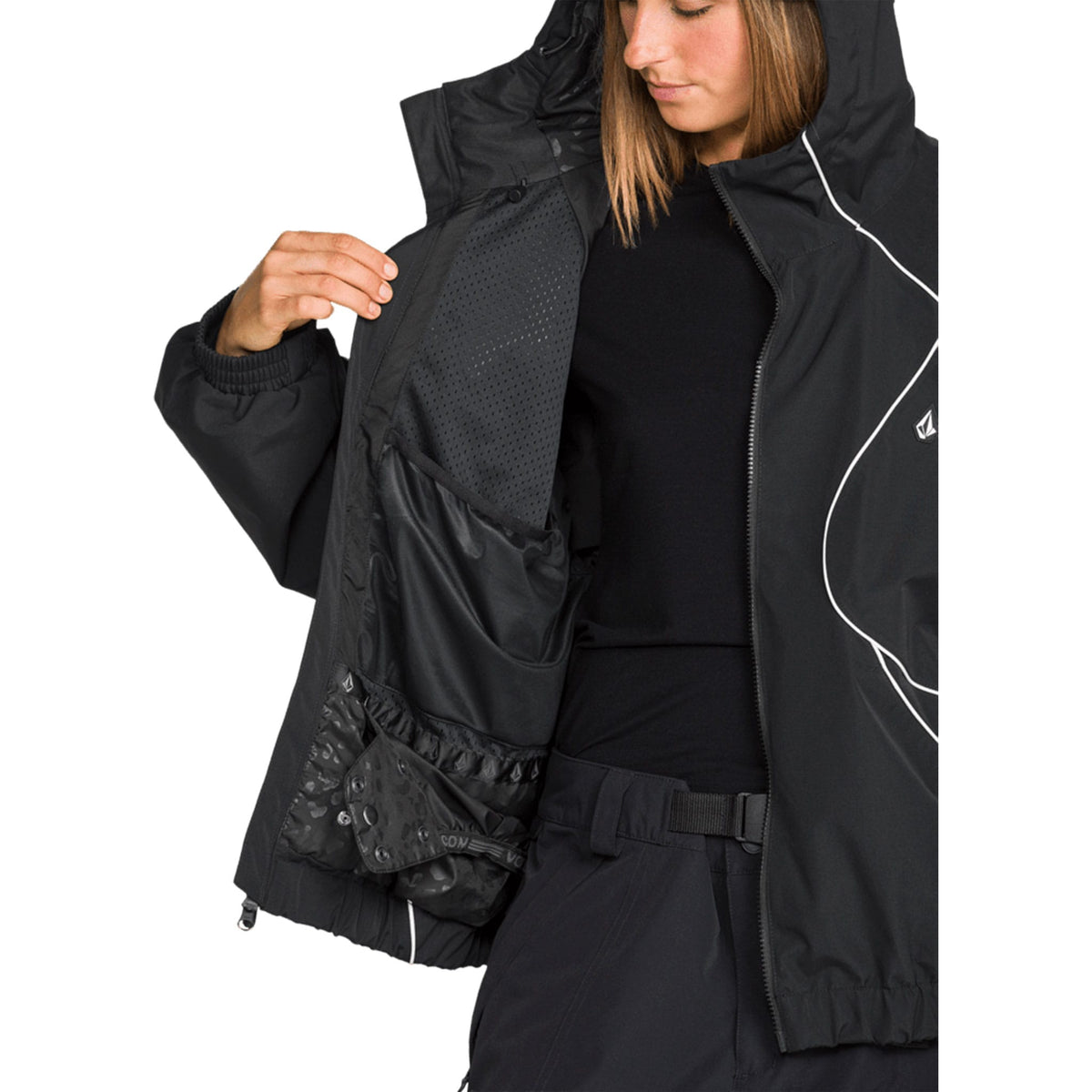 Volcom Women's Liftline 20K Jacket Black 2027 Womens Snowboard Jackets