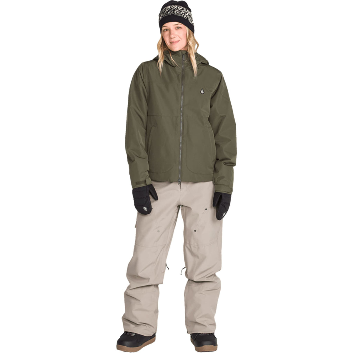 Volcom Women's Pollock Baggy Pant Khaki 2027 Womens Snowboard Pants
