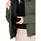 Volcom Women's Steele Insulated Jacket Dark Green 2027 Womens Snowboard Jackets