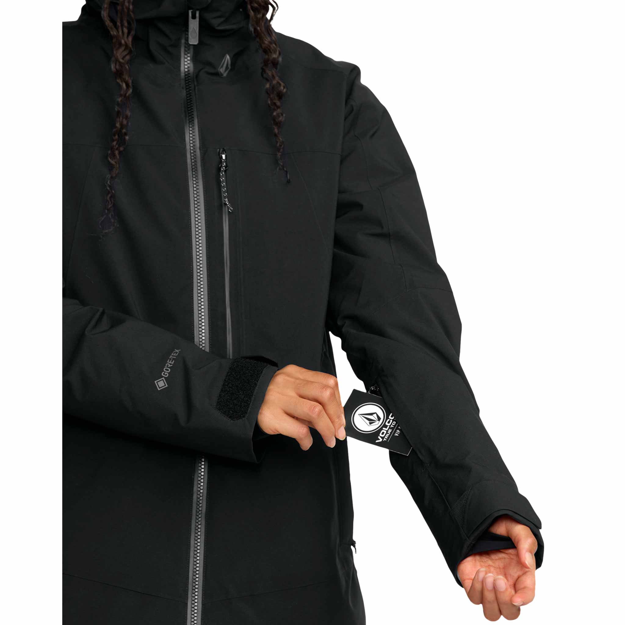VOLCOM GORE-TEX ブラック スノーボードウェア　レディースM Volcom Womens 3D Stretch Gore Jacket Black 2026 - Sanction Skate