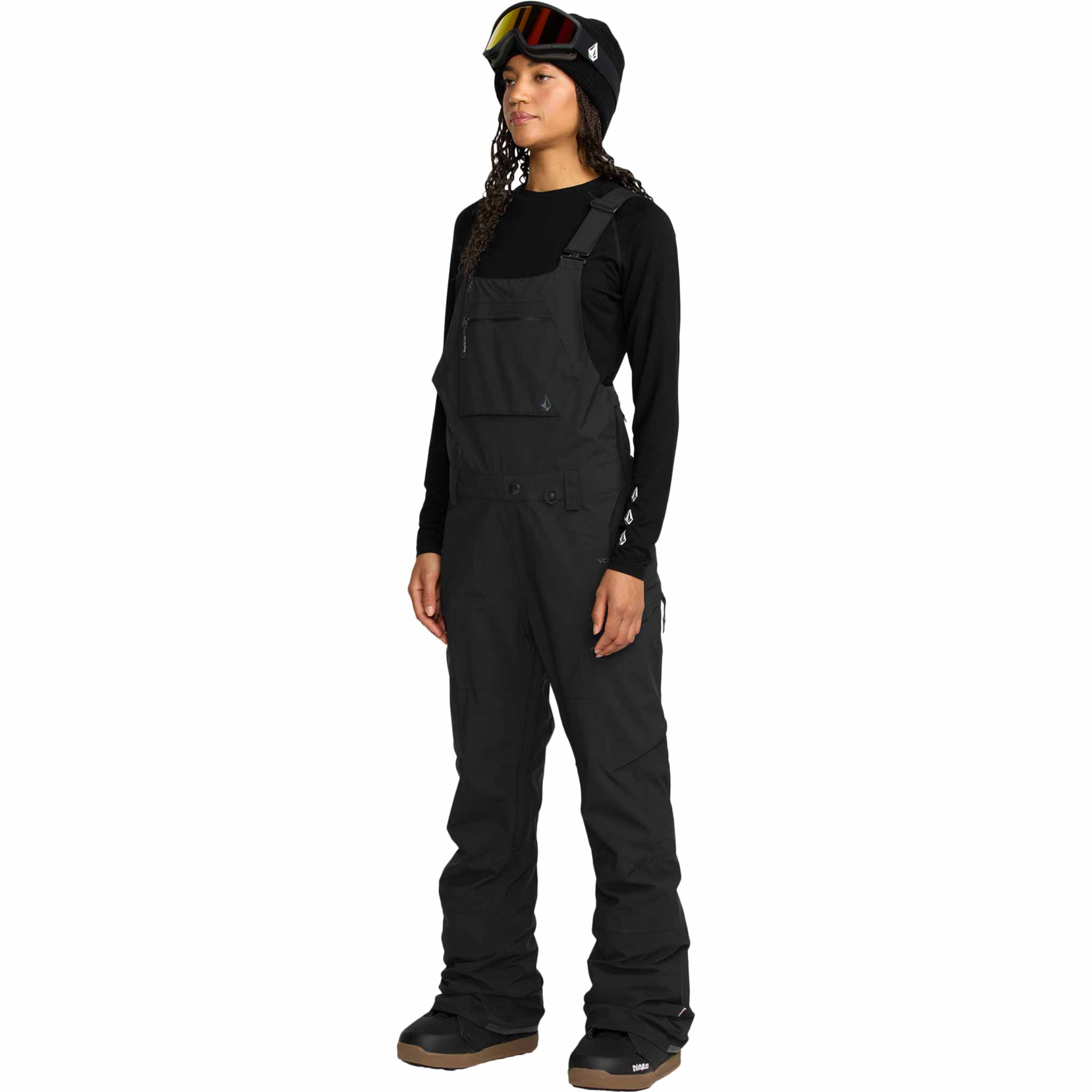 Volcom Womens Ash Stretch Gore Bib Overall Black 2026 Womens Snowboard Pants
