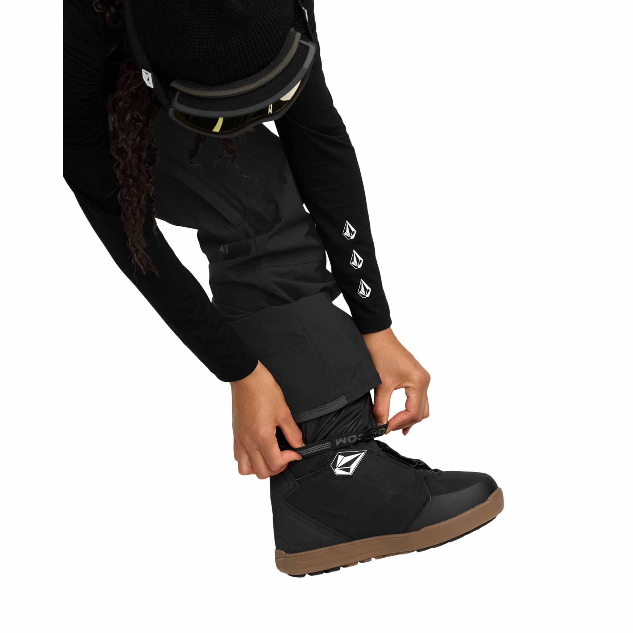 Volcom Womens Ash Stretch Gore Bib Overall Black 2026 Womens Snowboard Pants