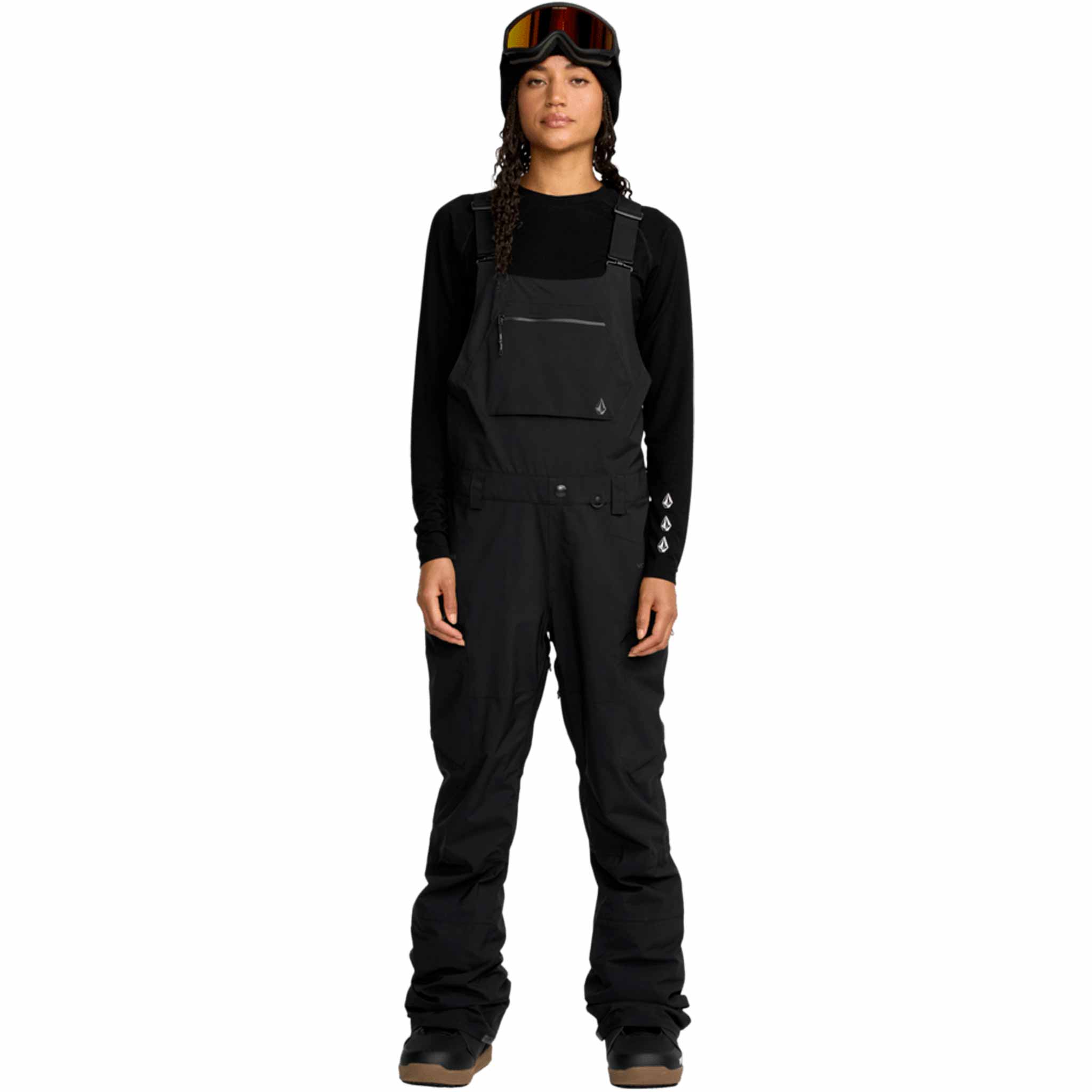 Volcom Womens Ash Stretch Gore Bib Overall Black 2026 Womens Snowboard Pants