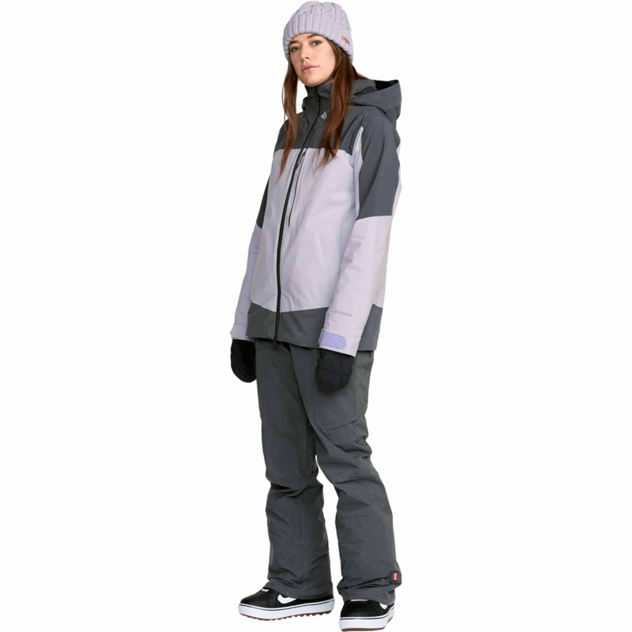 Volcom Womens Ash Stretch Gore Bib Overall Dark Grey 2026 Womens Snowboard Pants