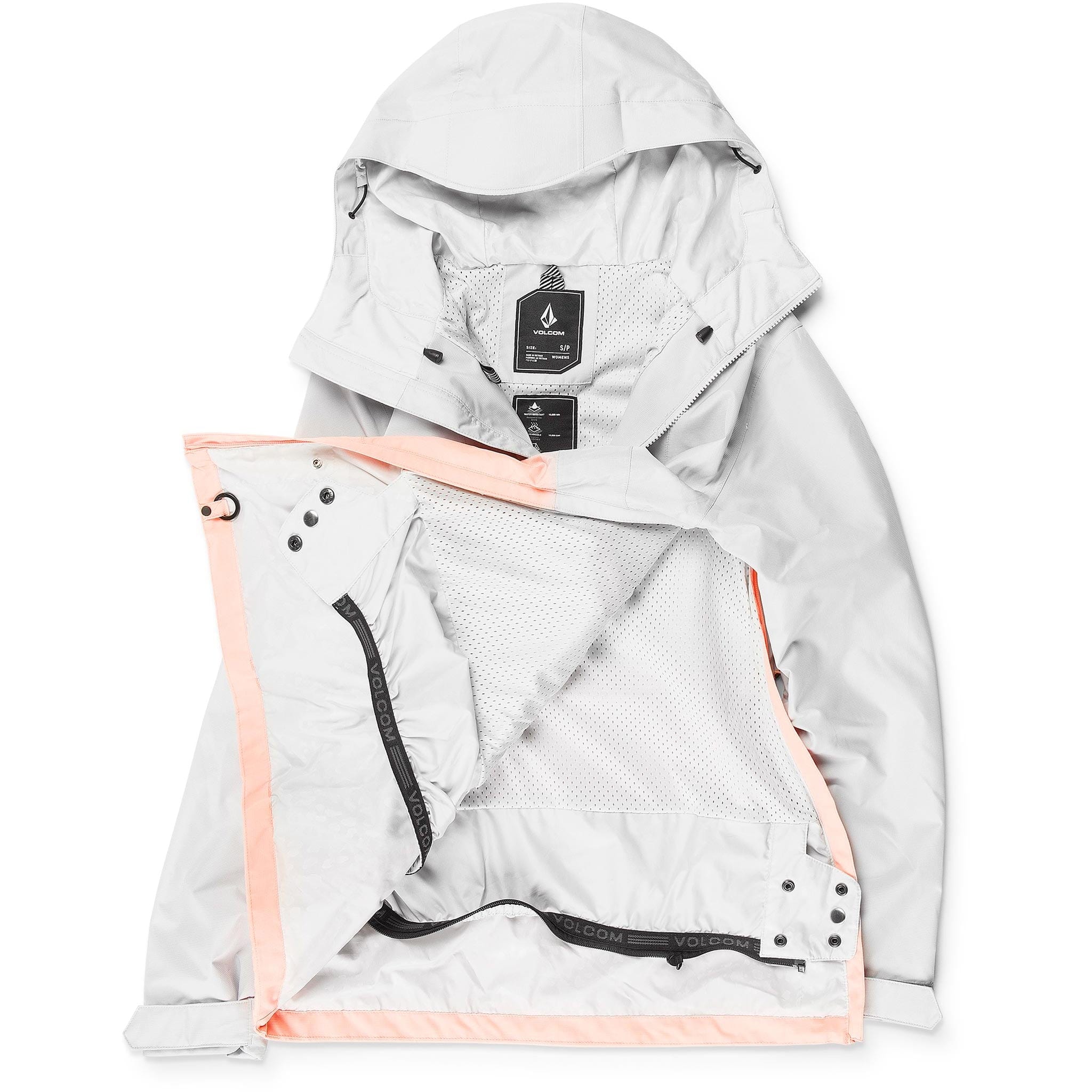 Volcom Womens Ashfield Pullover Coral Haze 2025 Womens Snowboard Jacket