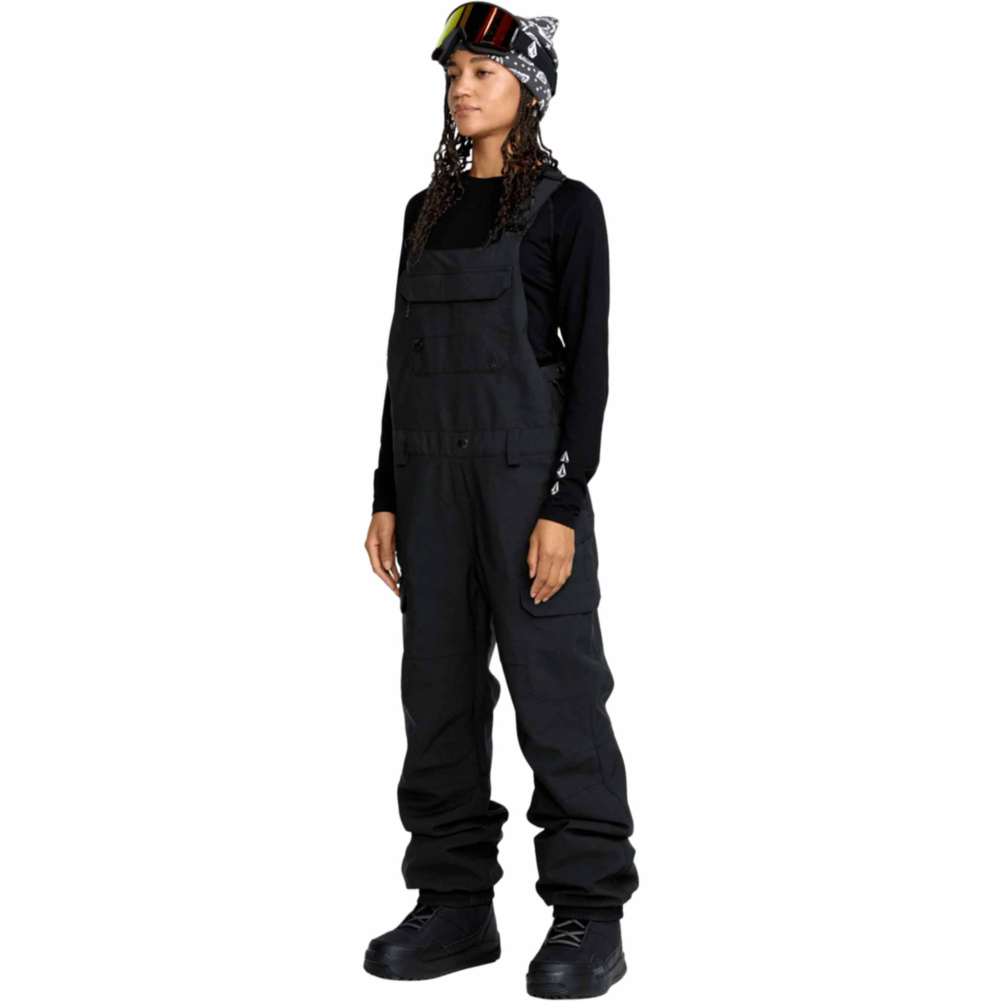 Volcom Womens Creston 3D Stretch Bib Overall Black 2026 Womens Snowboard Pants