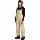 Volcom Womens Creston 3D Stretch Bib Overall Oatmeal 2026 Womens Snowboard Pants