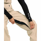 Volcom Womens Creston 3D Stretch Bib Overall Oatmeal 2026 Womens Snowboard Pants