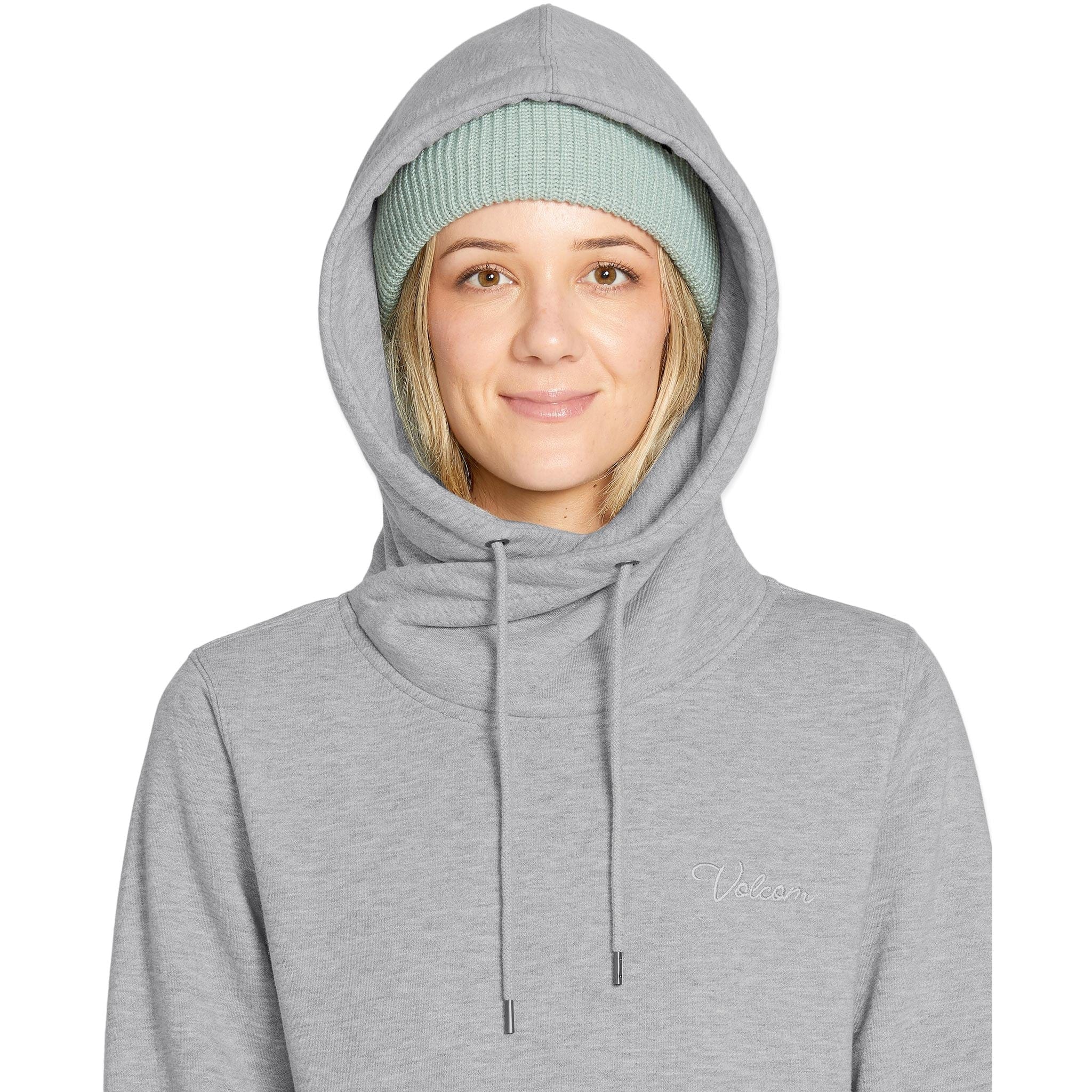 Volcom Womens Tower Pullover Fleece Heather Grey 2025 Sweatshirts