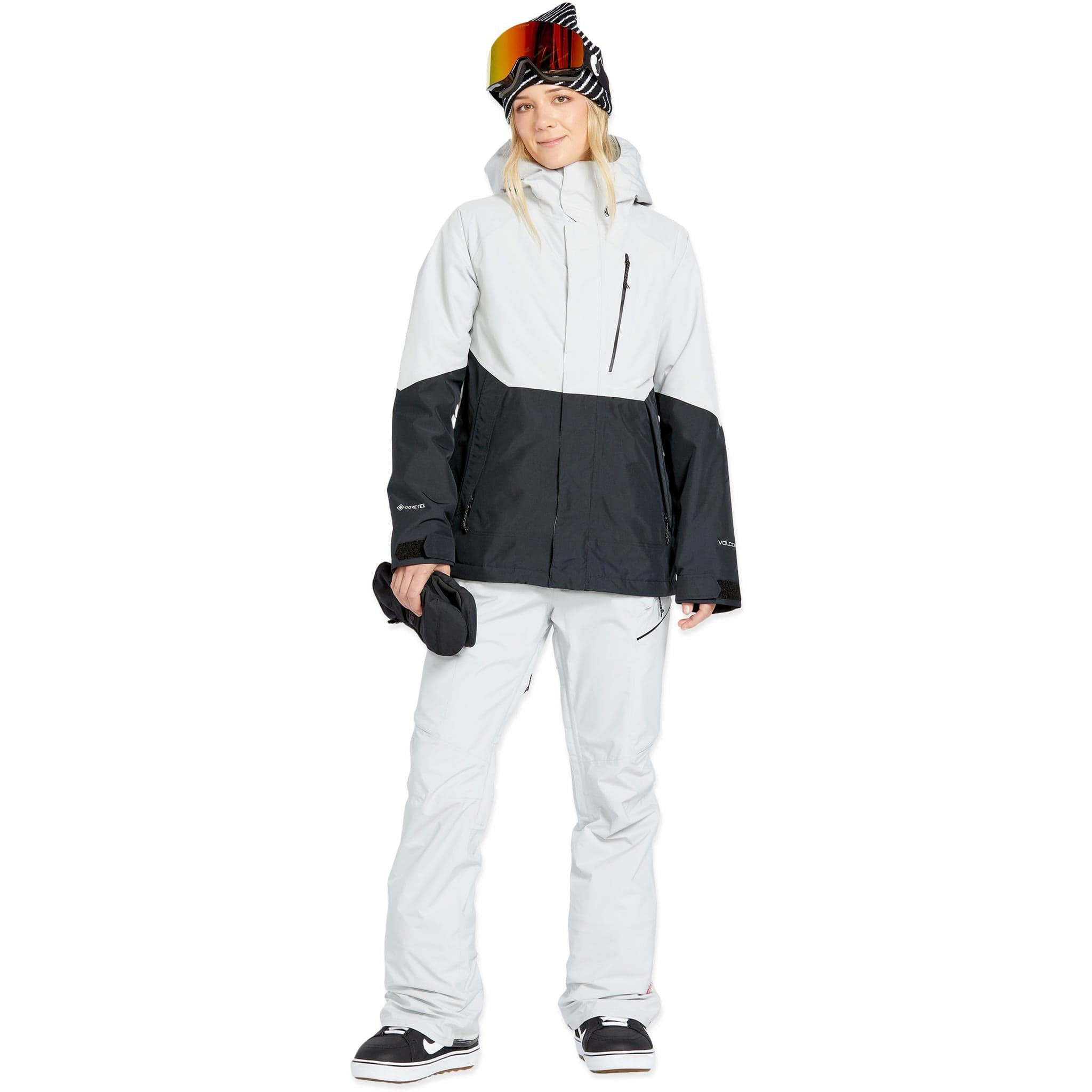 Volcom Womens V.Co Aris Insulated Gore-Tex Jacket Cloud Grey 2025 Womens Snowboard Jacket