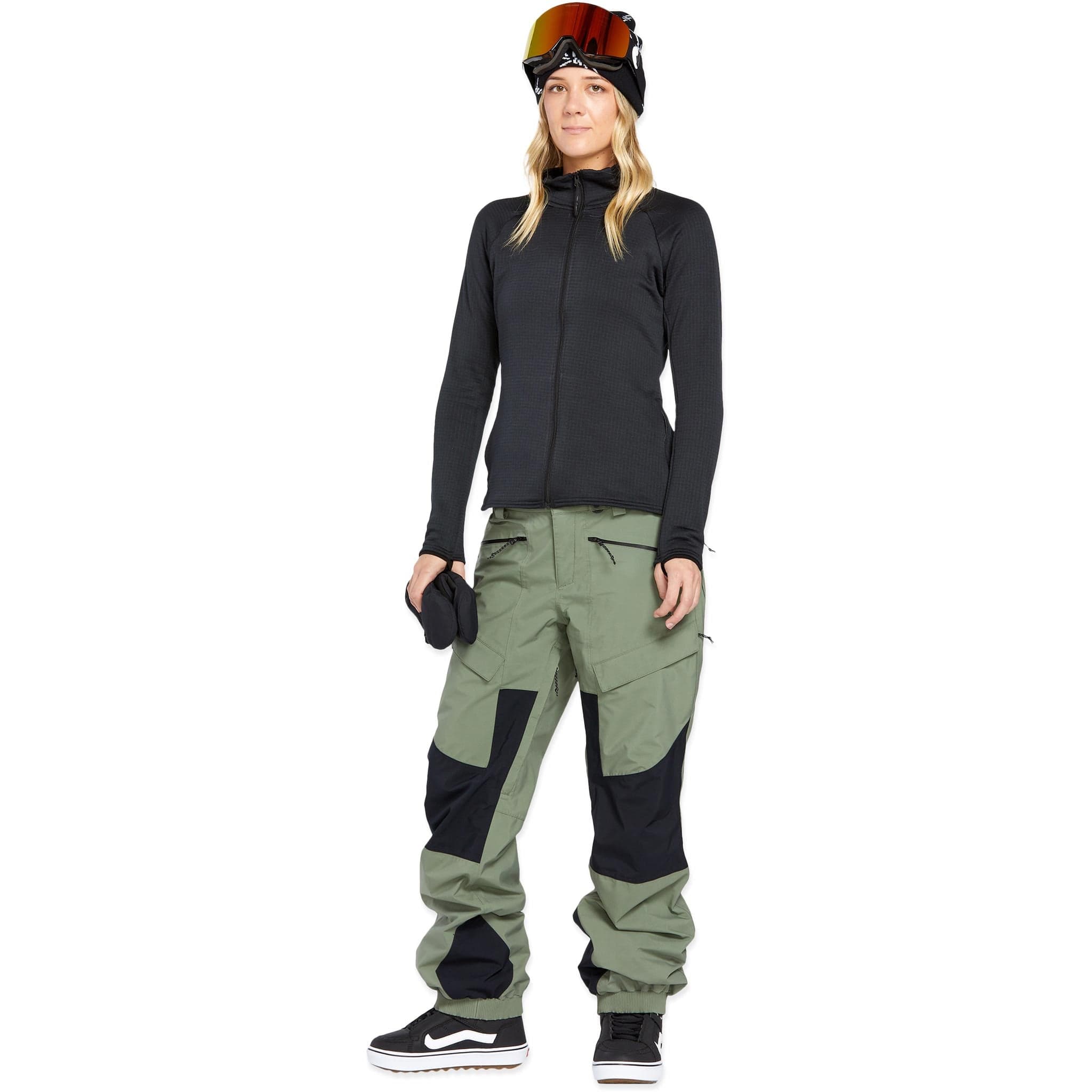 Volcom Womens V.Co At Stretch Gore-Tex Pant Lichen Green 2025 Womens Snowboard Pants