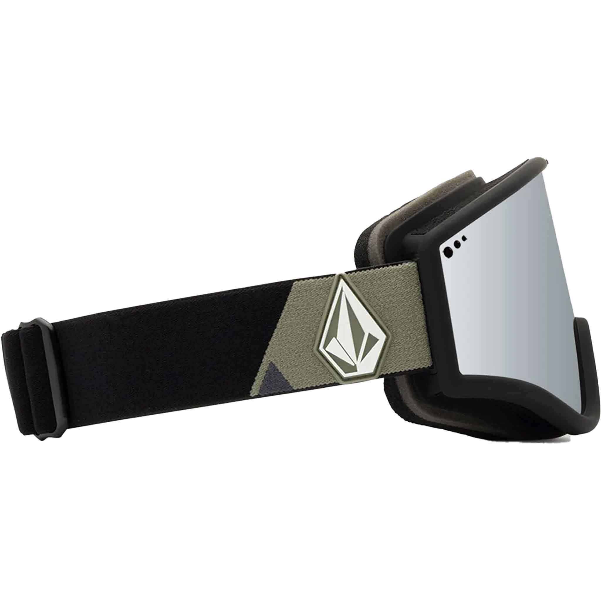 Volcom YAE Lt. Military Goggle Black Silver Chrome Goggles