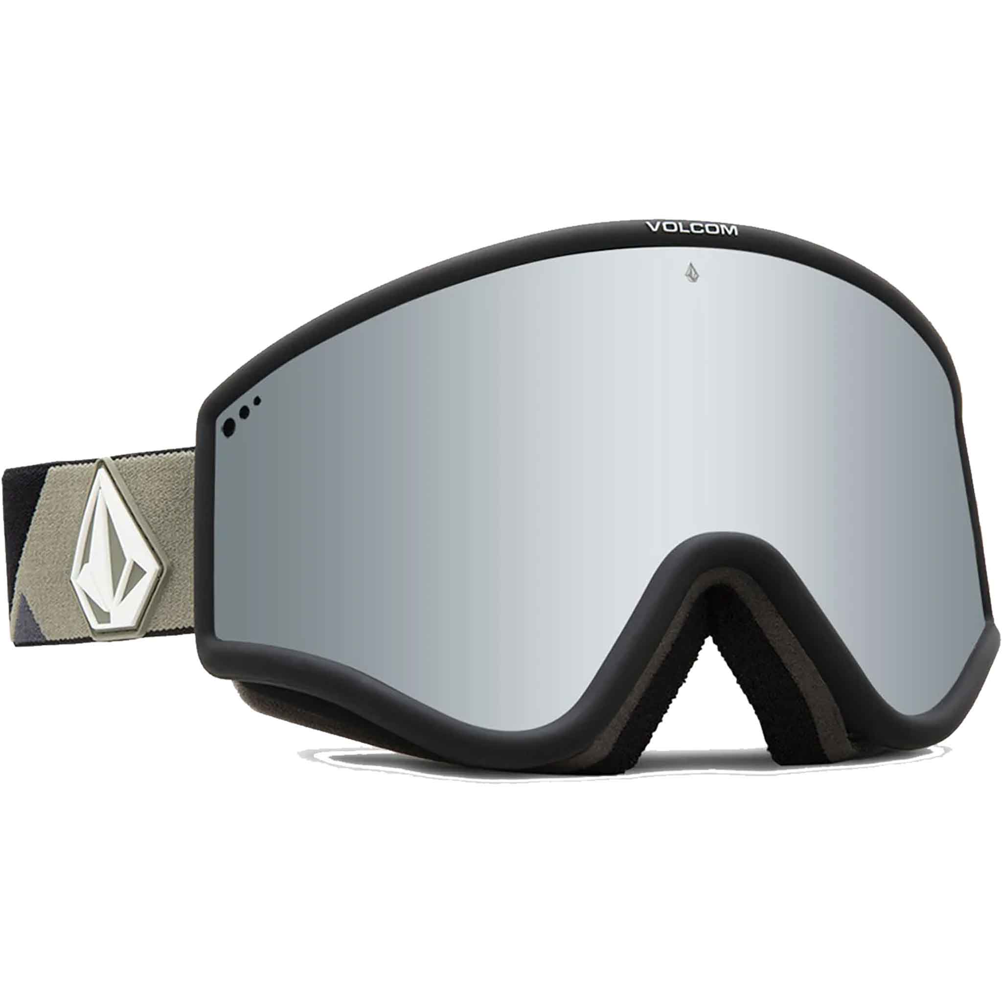 Volcom YAE Lt. Military Goggle Black Silver Chrome Goggles