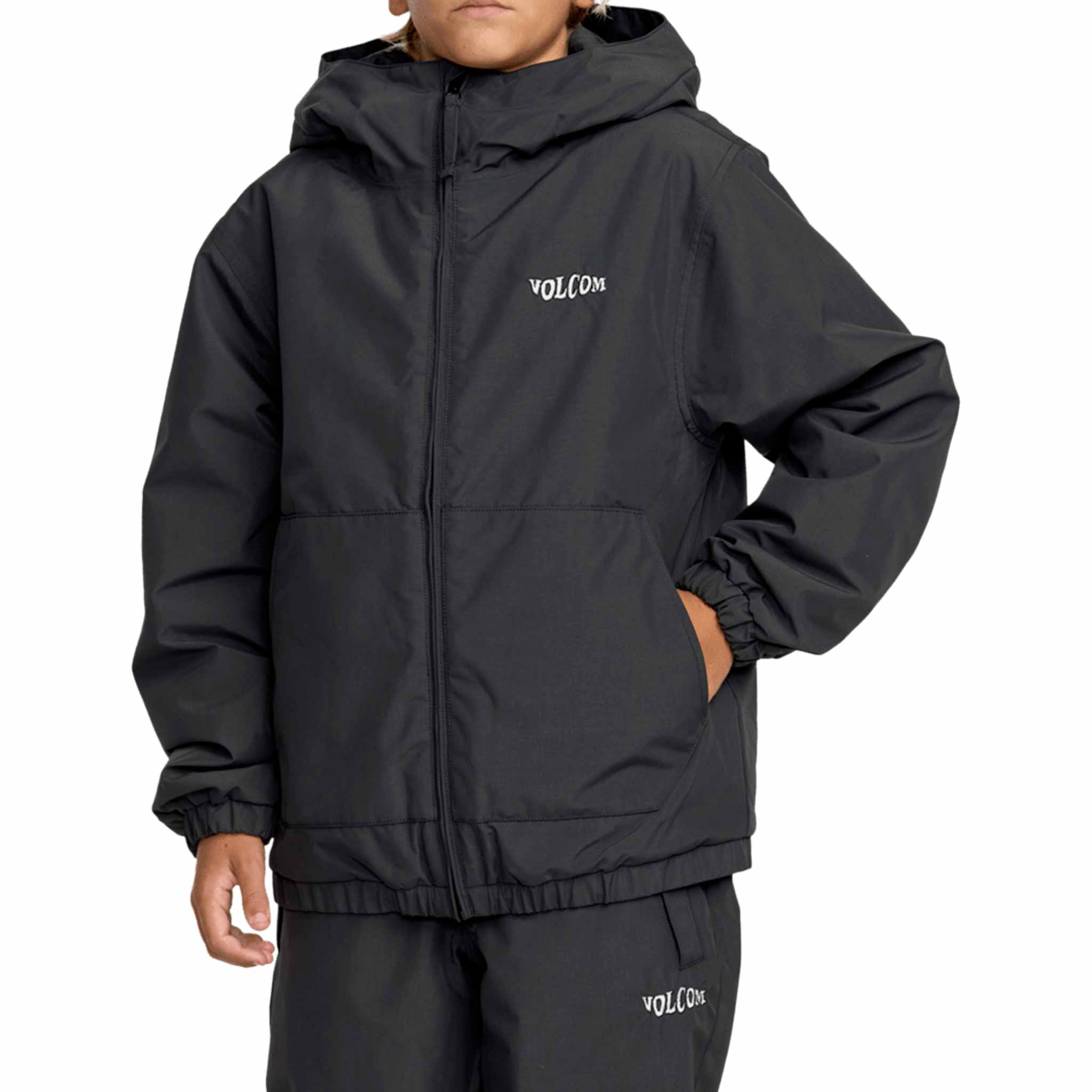 Volcom Youth Chaos FZ Jacket Black 2026 Mens Snowboard Coat