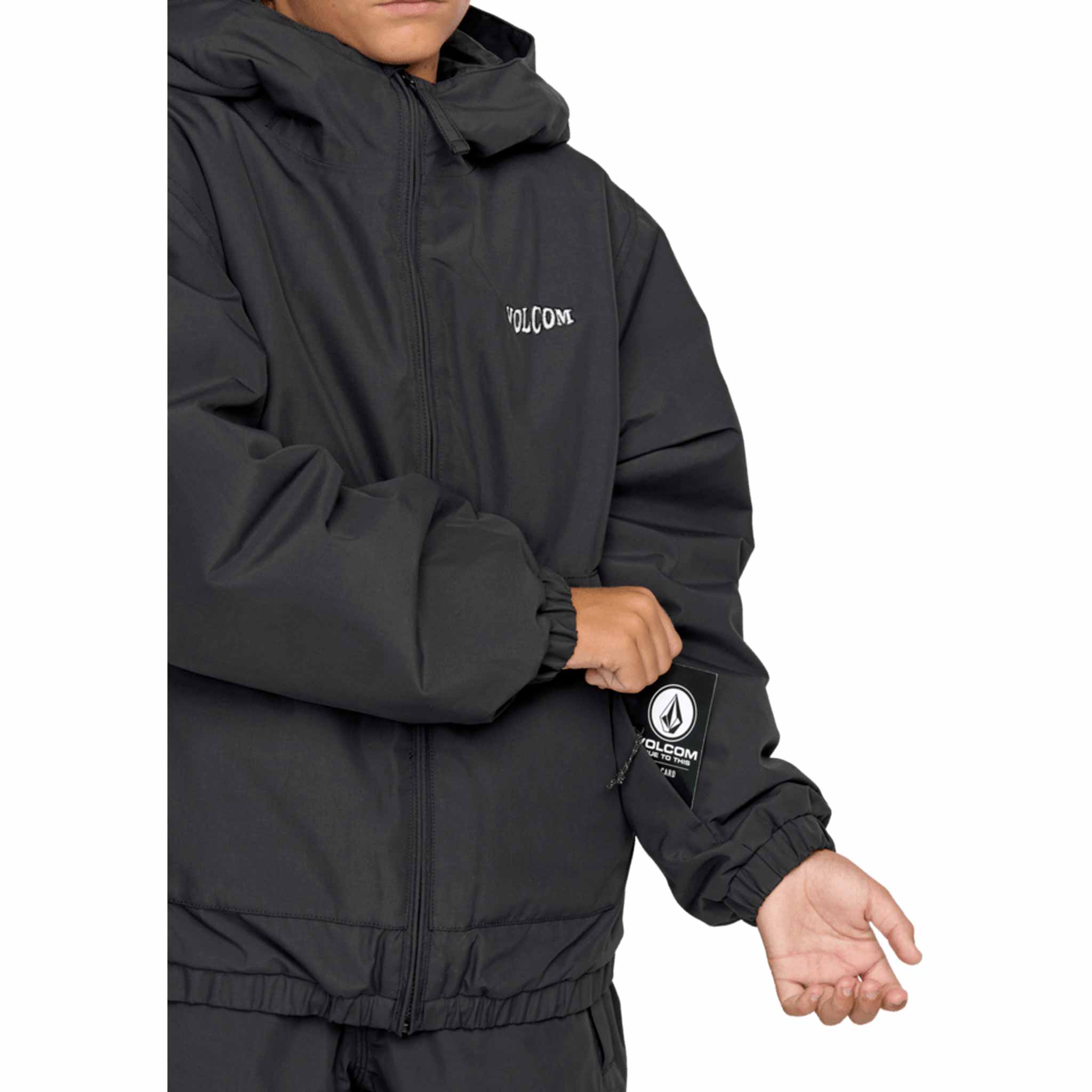 Volcom Youth Chaos FZ Jacket Black 2026 Mens Snowboard Coat