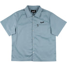 Welcome Mace Embroidered Twill Work Shirt Slate Button Up