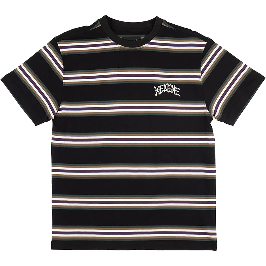 Welcome Thelma Yarn Dyed Stripe Tee Black Forest T Shirt