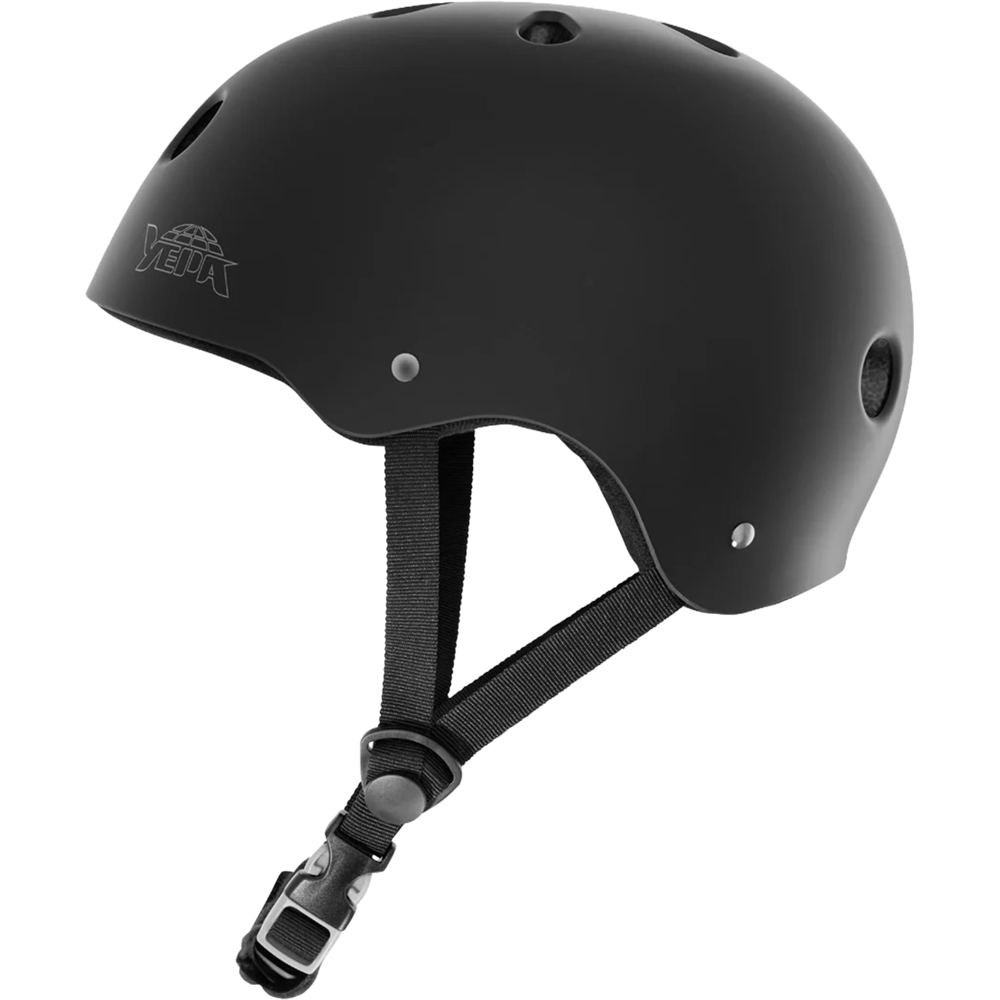 YEPA T-Shell Certified Skate Helmet Matte Black Skateboard Helmet