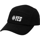 Yes 5 Panel Logo Cap Black Hats