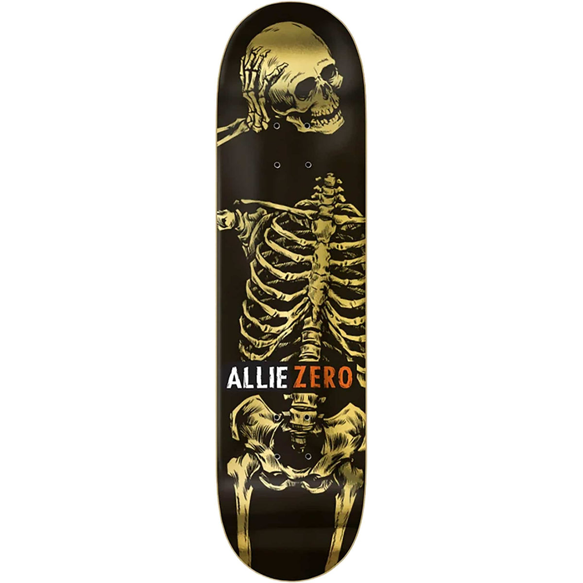 Zero Allie Headcase Gold 30 Year Reissue Skateboard Deck Gold Foil 8.25 Skateboard