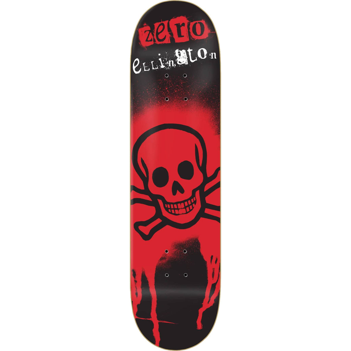 Zero Ellington Stencil 30 Year Reissue Skateboard Deck 8.25 Skateboard