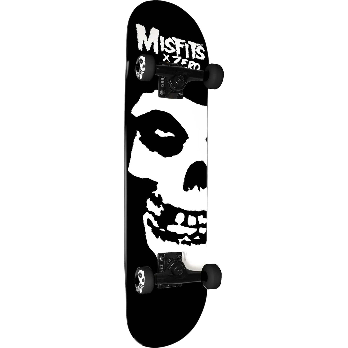 Zero Misfits Fiend Skull Skateboard Complete Black Dipped 8.25 Skateboard Complete