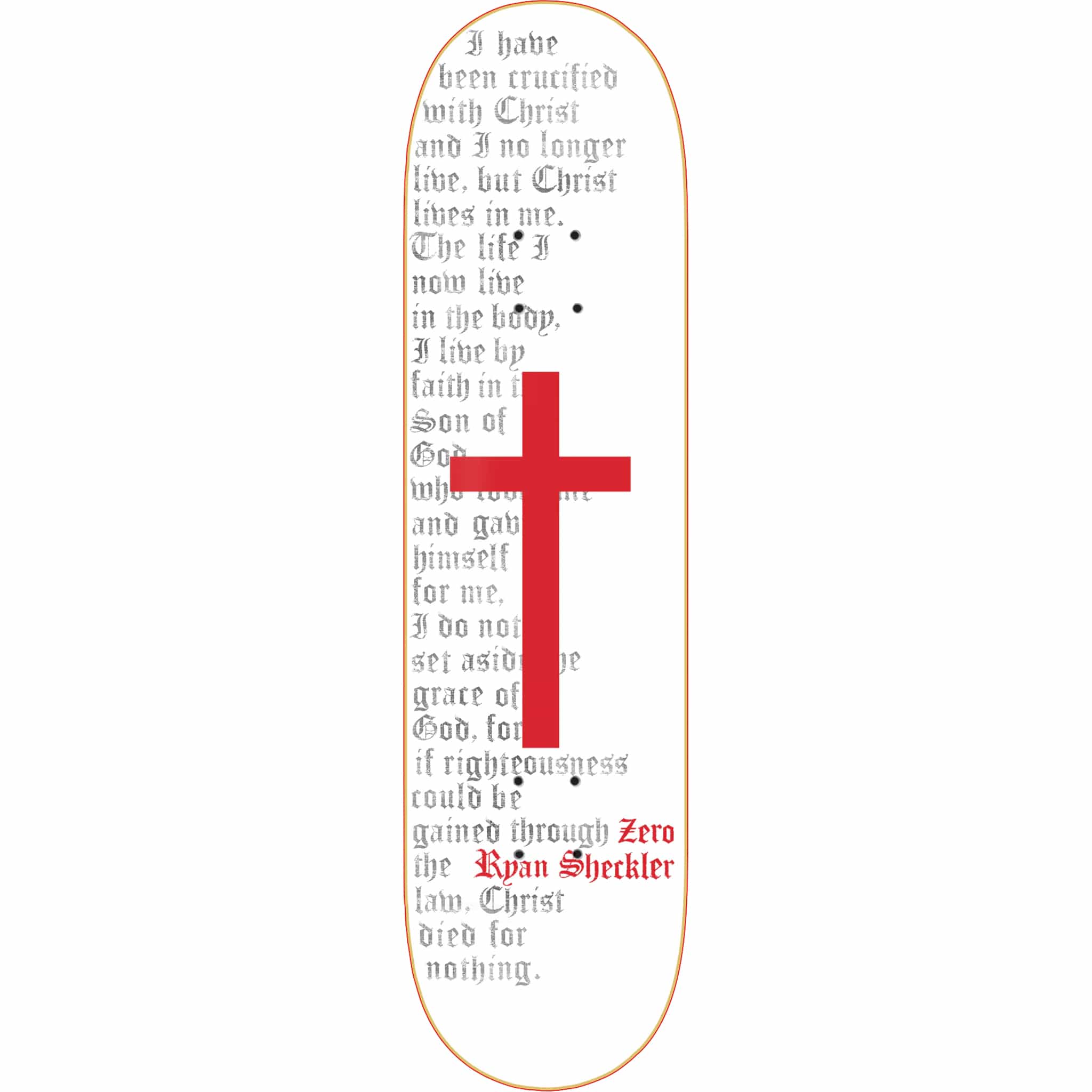 Zero Sheckler Cross Skateboard Deck 8.25" Skateboard
